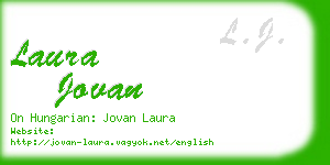 laura jovan business card